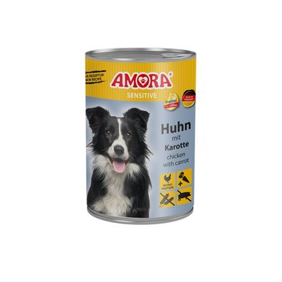 AMORA Dog Dose Sensitive Huhn & Karotte 12 x 400g (7,90€/ kg)
