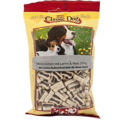 Classic Dog Snack Miniknochen mit Lamm & Reis 12 x 200g (14,96€/ kg)