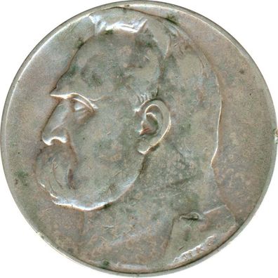 Polen 5 Zlotych 1935 Jozef Pilsudski Silber*
