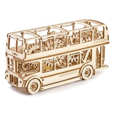 modell-Bausatz Londoner Bus Holz natur 216 Teile