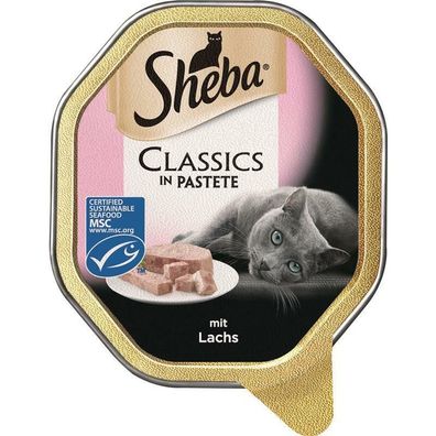 Sheba Schale Classics mit Lachs 22 x 85g (19,20€/ kg)