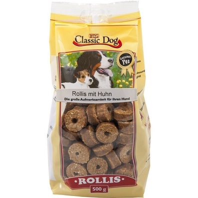 Classic Dog Snack Rollis mit Huhn 10 x 500g (5,98€/ kg)