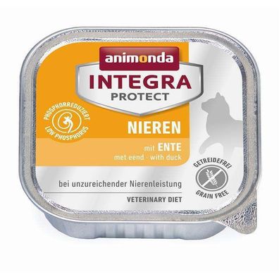 Animonda Cat Schale Integra Protect Niere mit Ente 16 x 100g (21,19€/ kg)