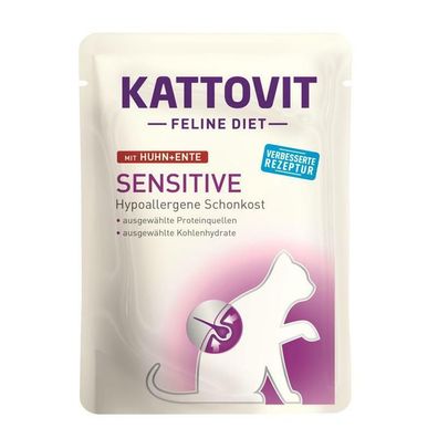 Kattovit Sensitive Huhn + Ente 24 x 85g (16,62€/ kg)