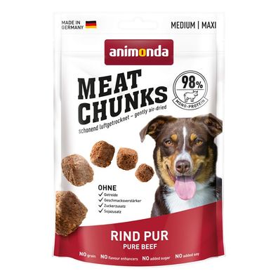 Animonda Dog Snack Meat Chunks Rind pur 6 x 80g (62,29€/ kg)