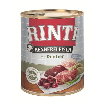 Rinti Dose Kennerfleisch Rentier 24 x 800g (5,20€/ kg)