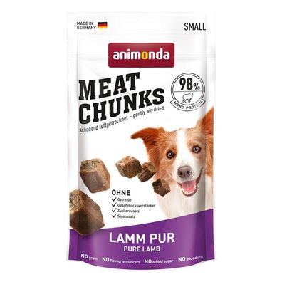 Animonda Dog Snack Meat Chunks Lamm pur 8 x 60g (70,63€/ kg)