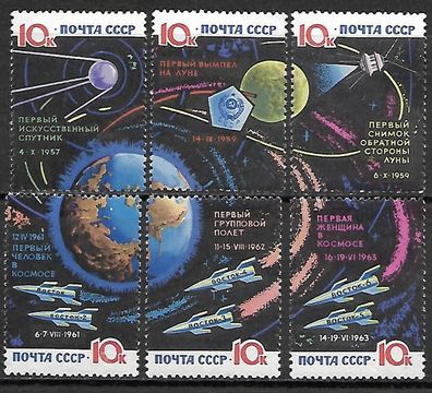 Sowjetunion postfrisch Michel-Nummer 2942-2947x