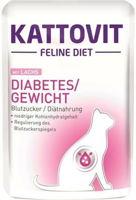 Kattovit Diabetes Lachs 24 x 85g (16,62€/ kg)
