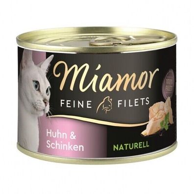 Miamor Dose Feine Filets Naturelle Huhn & Schinken 12 x 156 g (21,31€/ kg)