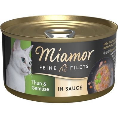 Miamor Dose Feine Filets Thunfisch & Gemüse in Sauce 24 x 85g (21,52€/ kg)