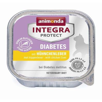 Animonda Cat Schale Integra Protect Diabetes mit Hüh. leber 16 x 100g (21,19€/ kg)