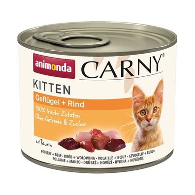 Animonda Carny Kitten Geflügel & Rind 12 x 200g (12,46€/ kg)