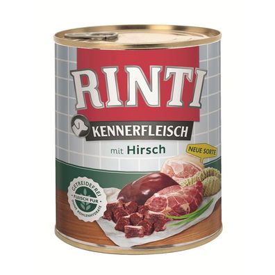 Rinti Dose Kennerfleisch Hirsch 24 x 800g (5,20€/ kg)