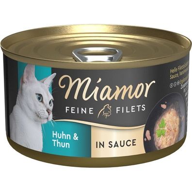 Miamor Dose Feine Filets Huhn & Thunfisch in Sauce 24 x 85g (21,52€/ kg)