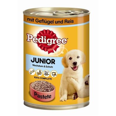 Pedigree Dose Junior Geflügel & Reis 12 x 400g (9,56€/ kg)