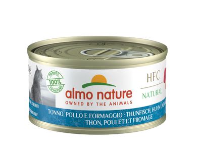 Almo Nature Adult Natural Thunfisch, Huhn & Käse 48 x 70g (25,57€/ kg)