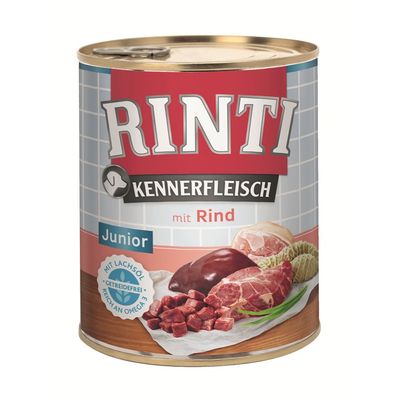 Rinti Dose Kennerfleisch Junior Rind 12 x 800g (6,24€/ kg)