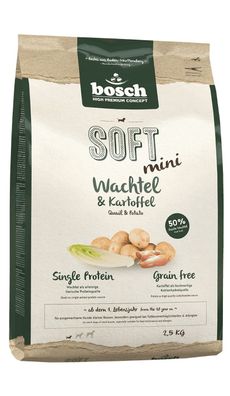 Bosch Soft Mini Wachtel & Kartoffel 2,5 Kg (18,36€/ kg)