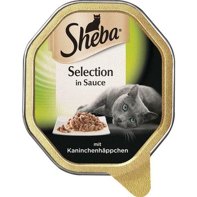 Sheba Schale Selection in Sauce mit Kaninchenhäppchen 22 x 85g (19,20€/ kg)