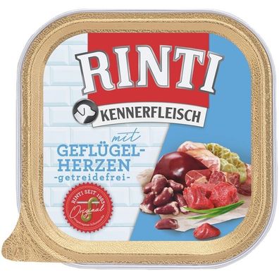 Rinti Kennerfleisch Schale Plus Geflügelherzen 9 x 300g (9,59€/ kg)