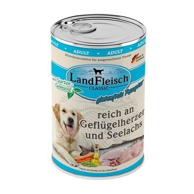 Landfleisch Classic Geflügelherzen & Seelachs mit Garteng. 6 x 400g (9,13€/ kg)