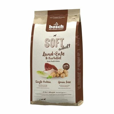 Bosch Soft Land-Ente & Kartoffel 5 x 1 Kg (11,98€/ kg)