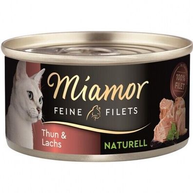 Miamor Dose Feine Filets Naturelle Thunfisch & Lachs 24 x 80 g (21,82€/ kg)
