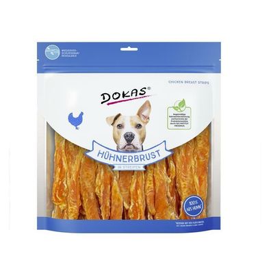 Dokas Dog Hühnerbrust in Streifen 4 x 900 g (27,75€/ kg)