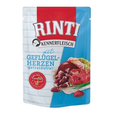 Rinti Kennerfleisch Pouchbeutel Geflügelherzen 10 x 400g (7,48€/ kg)
