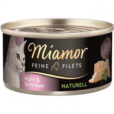 Miamor Dose Feine Filets Naturelle Huhn & Schinken 24 x 80 g (21,82€/ kg)