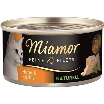 Miamor Dose Feine Filets Naturelle Huhn & Kürbis 24 x 80 g (21,82€/ kg)
