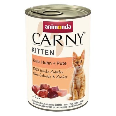 Animonda Carny Kitten Kalb, Huhn & Pute 24 x 400g (8,95€/ kg)