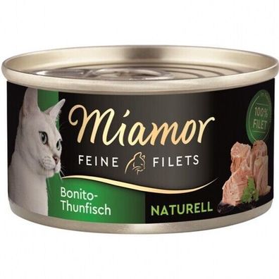 Miamor Dose Feine Filets Naturelle Bonito-Thunfisch 48 x 80 g (19,24€/ kg)