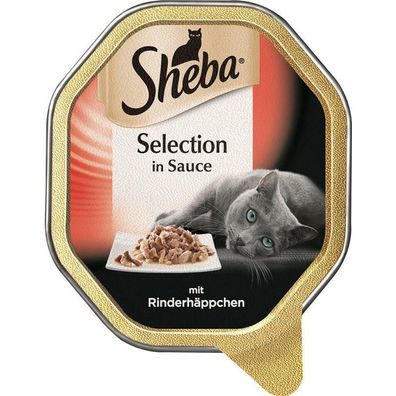 Sheba Schale Selection in Sauce mit Rinderhäppchen 44 x 85g (17,09€/ kg)