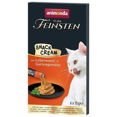 Animonda vom Feinsten Snack-Cream mit Leberwurst & Gemüse 132 x 15g (40,35€/ kg)
