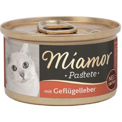 Miamor Dose Pastete Geflügelleber 12 x 85 g (21,47€/ kg)