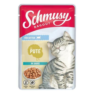 Schmusy Ragout Kitten mit Pute in Sauce 22 x 100g (11,77€/ kg)