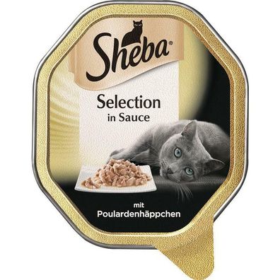 Sheba Schale Selection in Sauce mit Poulardenhäppchen 22 x 85g (19,20€/ kg)