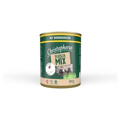 Christopherus Fleischmix mit Hühnerherzen 12 x 800g (5,82€/ kg)