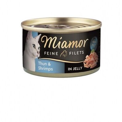 Miamor Dose Feine Filets Heller Thunfisch & Shrimps 24 x 100 g (18,29€/ kg)