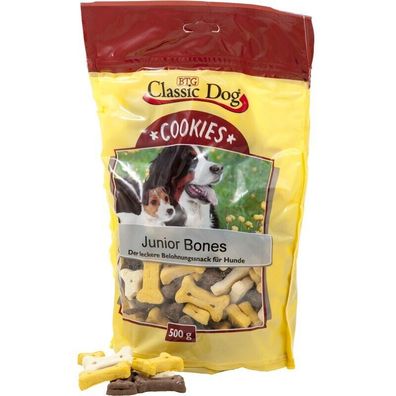 Classic Dog Snack Cookies Junior Bones 12 x 500g (6,32€/ kg)