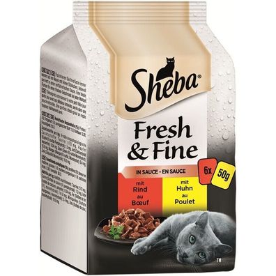 Sheba MP Fresh & Fine in Sauce Rind & Huhn 36 x 50g (24,39€/ kg)