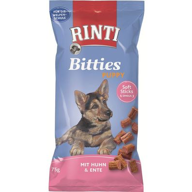 Rinti Extra Bitties Puppy Huhn & Ente 16 x 75g (46,58€/ kg)