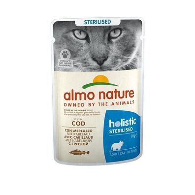 Almo Nature PB Holistic Sterilised mit Kabeljau 60 x 70g (19,02€/ kg)