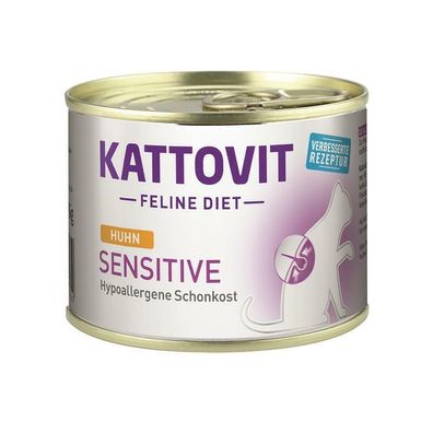 Kattovit Dose Feline Diet Sensitive Huhn 24 x 185g (11,24€/ kg)