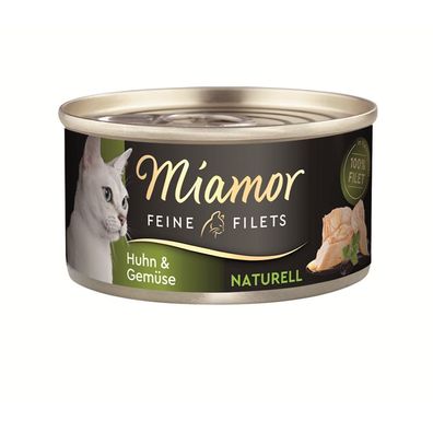 Miamor Dose Feine Filets Naturelle Huhn & Gemüse 24 x 80 g (21,82€/ kg)
