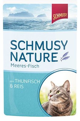 Schmusy Frischebeutel Fisch Thunfisch & Reis 24 x 100g (12,46€/ kg)