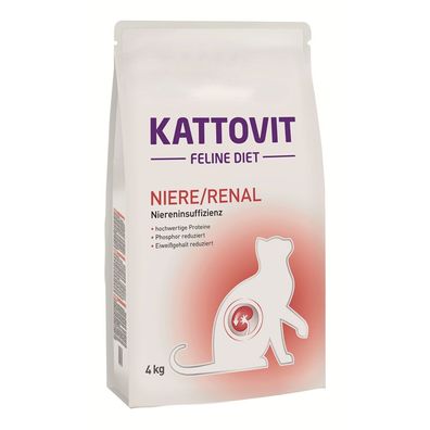 Kattovit Feline Diet Niere / Renal 4 kg (11,48€/ kg)
