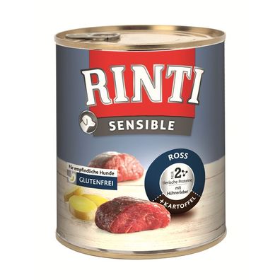 Rinti Dose Sensible Ross, Hühnerleber & Kartoffel 6 x 800g (9,56€/ kg)
